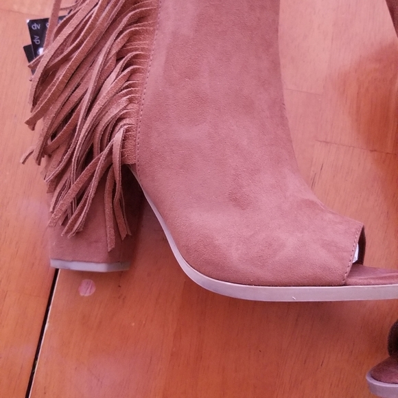 Mossimo ankle boots peep toe fringe design - Picture 4 of 16